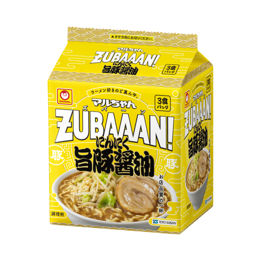東洋水産 マルちゃん ZUBAAAN！にんにく豚醤油ラーメン 3食パック